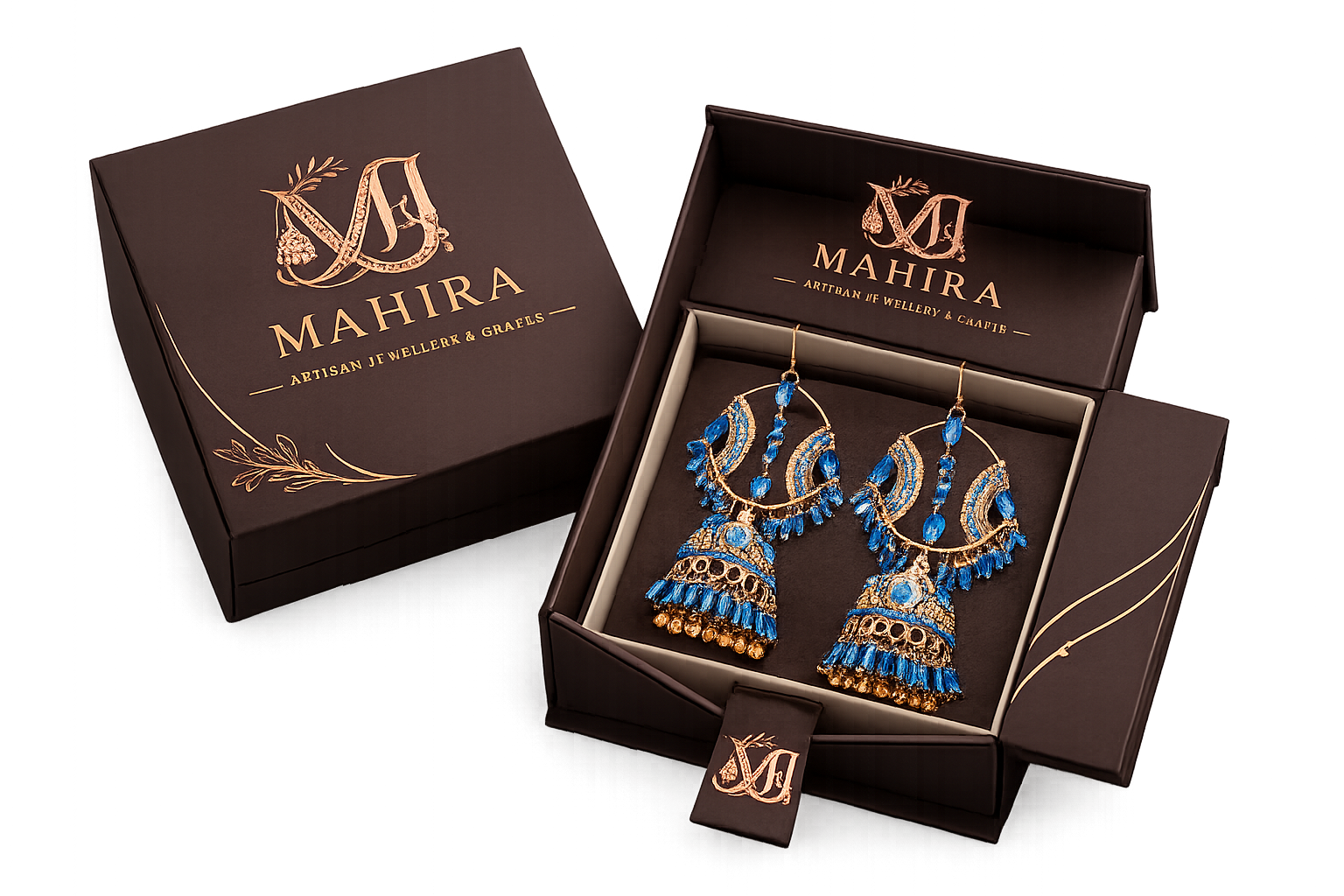 Blue Stone Jhumkas